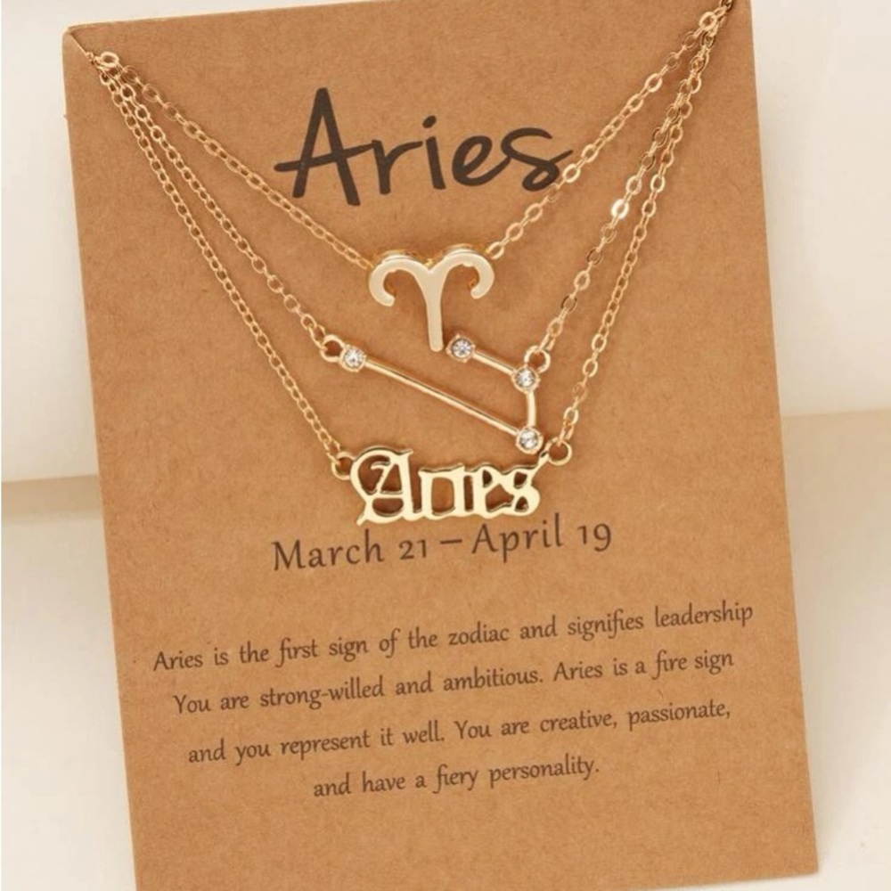 Aries constellation 3-piece necklaces Zodiac Sign